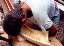 Das Alphorn wird pr�pariert